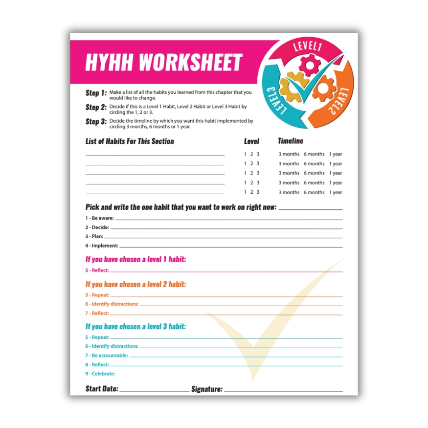 HYHH Worksheets - Hack Your Health Habits
